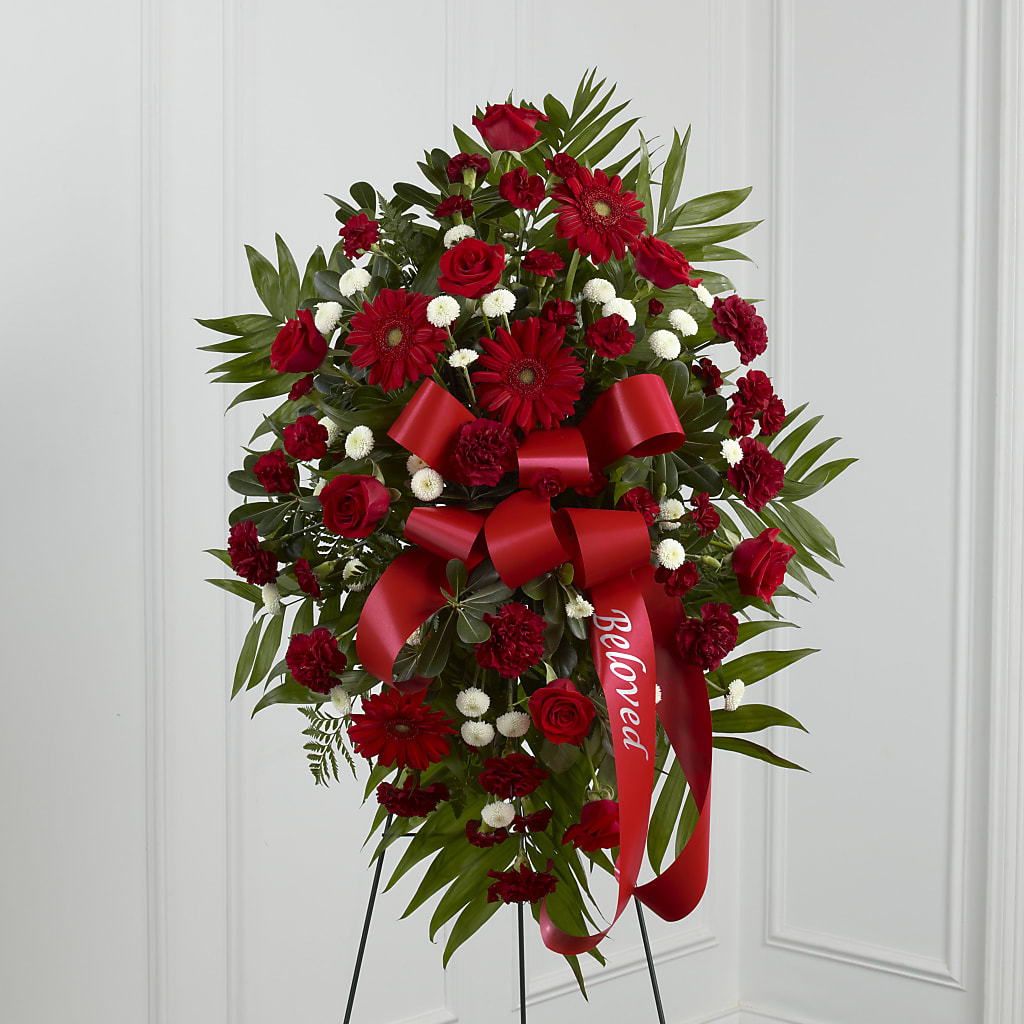 Treasured Memories Standing Spray – D Florals, Jacksonville FL
