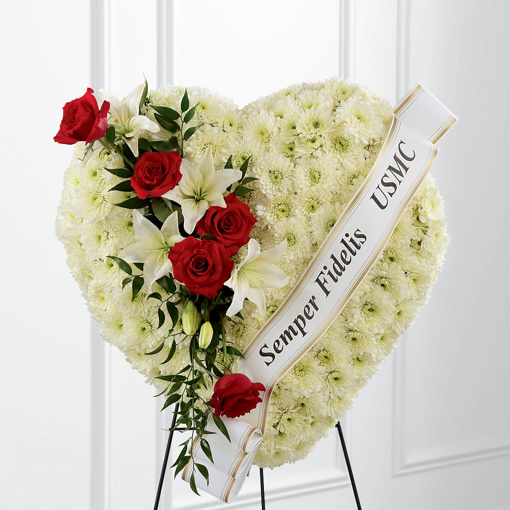 Heartfelt Hero Standing Heart – D Florals, Jacksonville FL