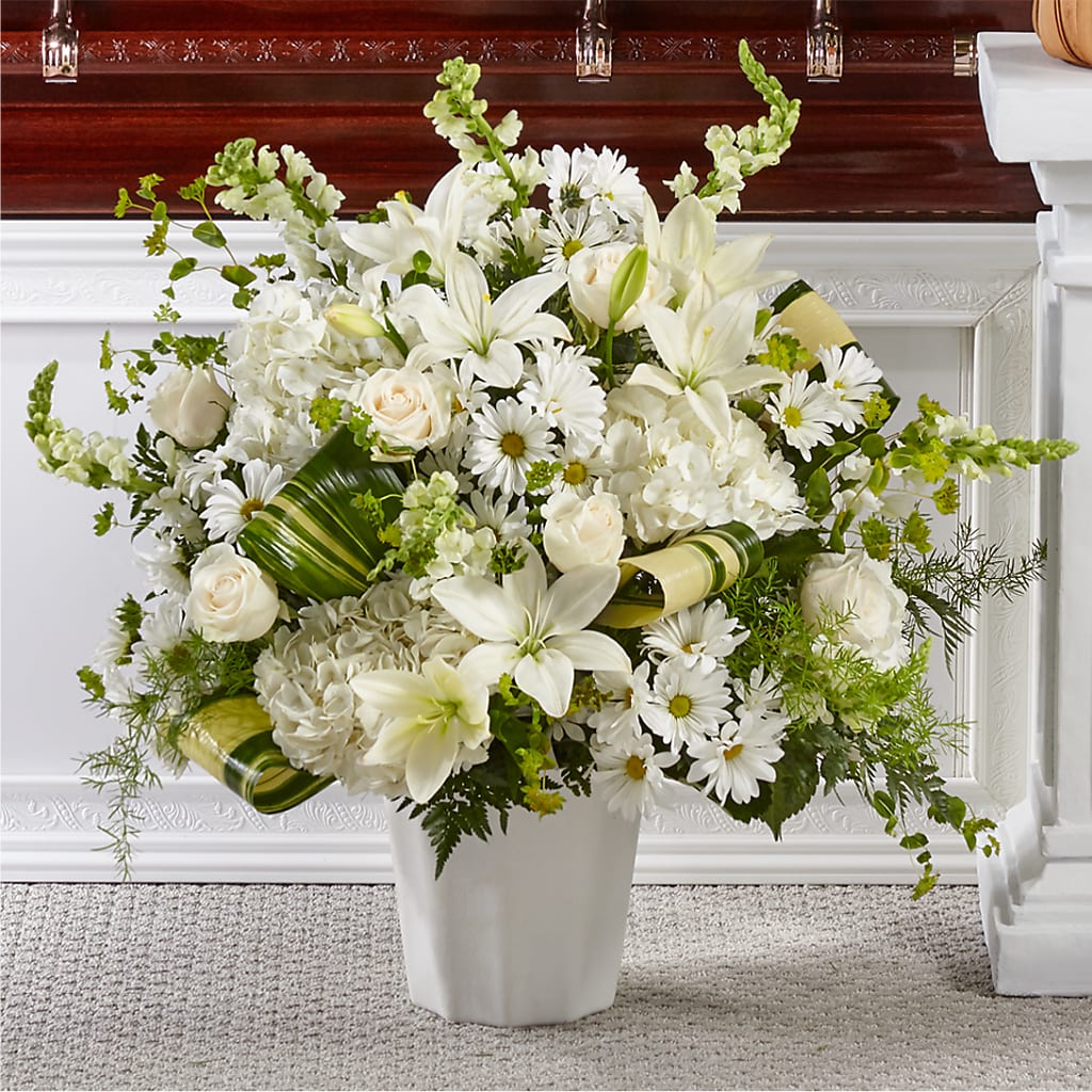 Thoughts of Tranquility Floor Basket – D Florals, Jacksonville FL