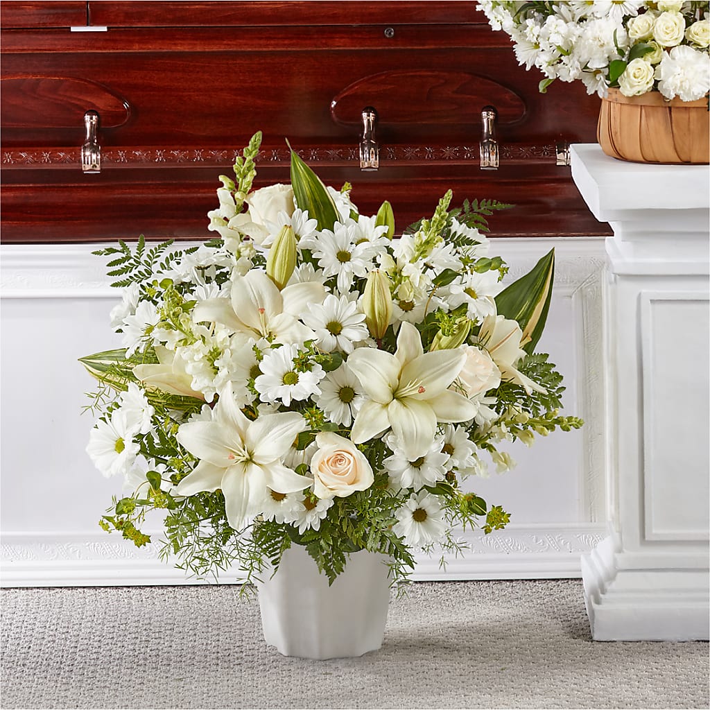 Thoughts of Tranquility Floor Basket – D Florals, Jacksonville FL