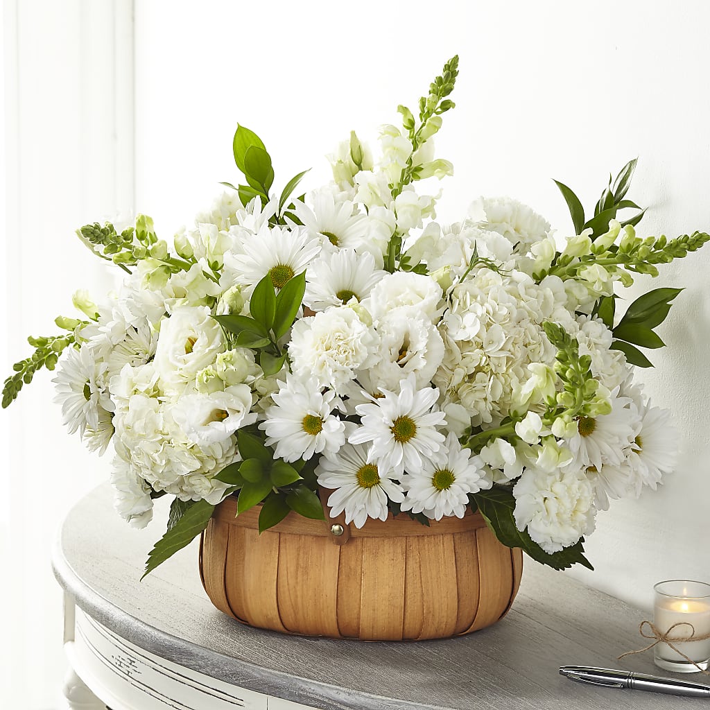 Pure Ivory Basket – D Florals, Jacksonville FL
