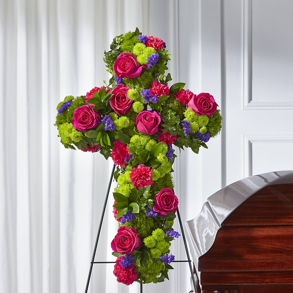 Tribute Rose Floral Cross – D Florals, Jacksonville FL