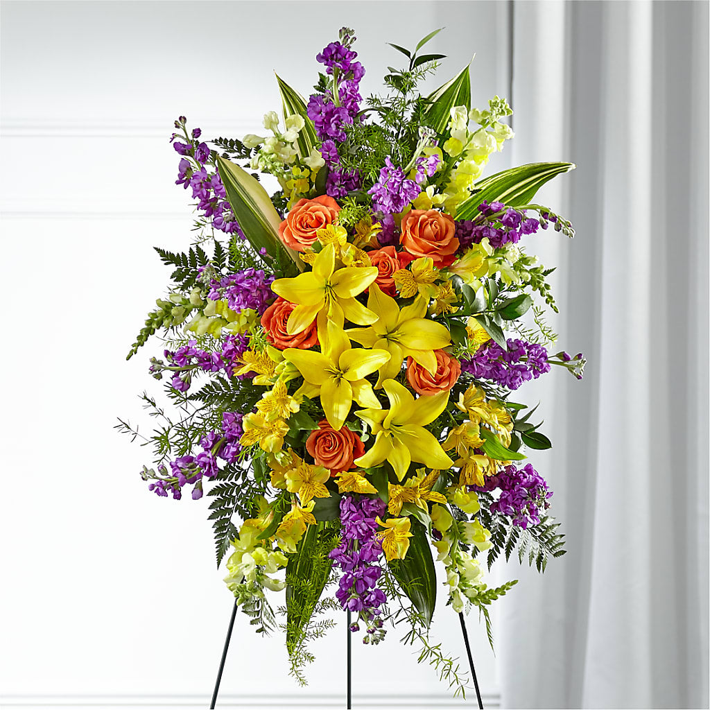 Thoughtful Prayers Standing Spray – D Florals, Jacksonville FL