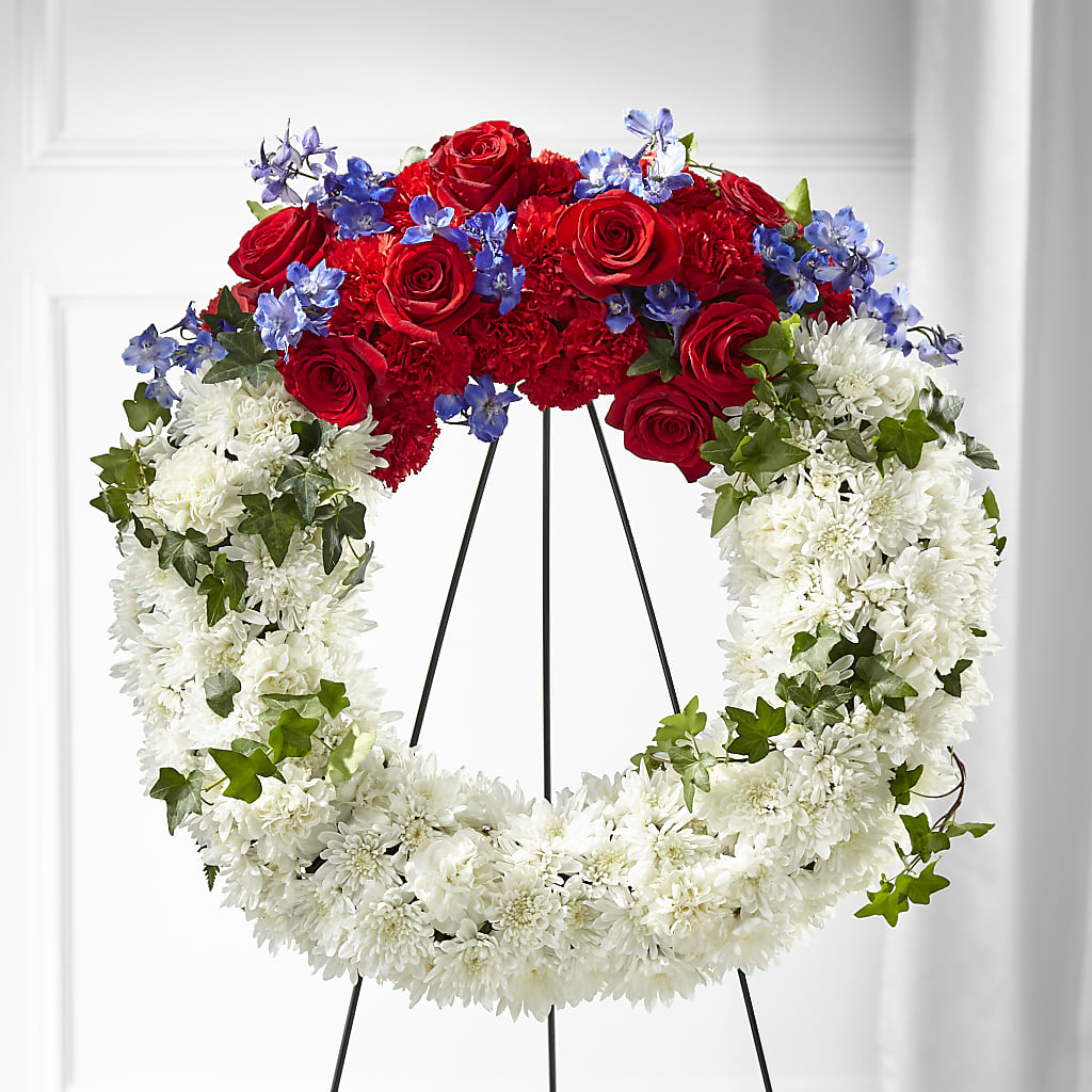 Patriotic Passion Wreath – D Florals, Jacksonville FL