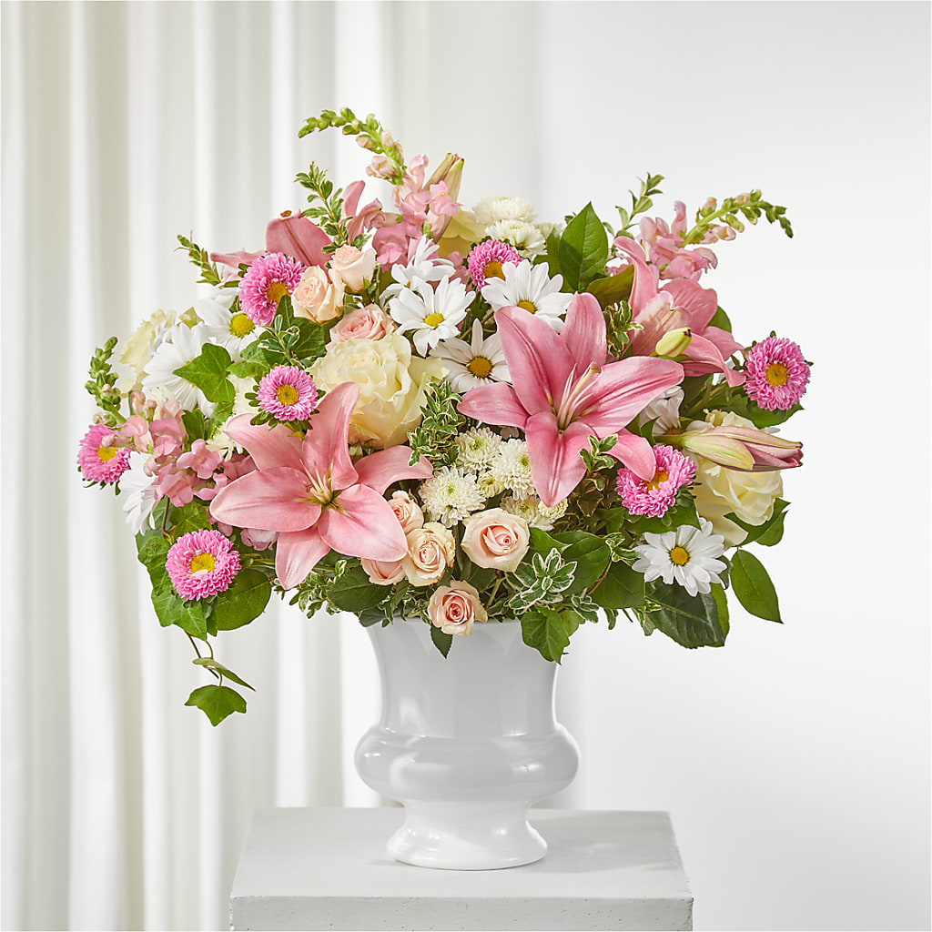 Empathetic Blooms Urn Arrangement – D Florals, Jacksonville FL
