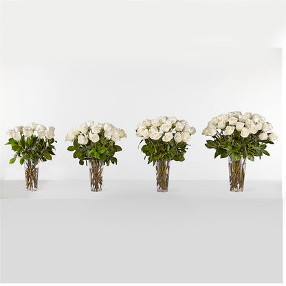 Long Stem White Rose Bouquet –  D Florals, Jacksonville FL