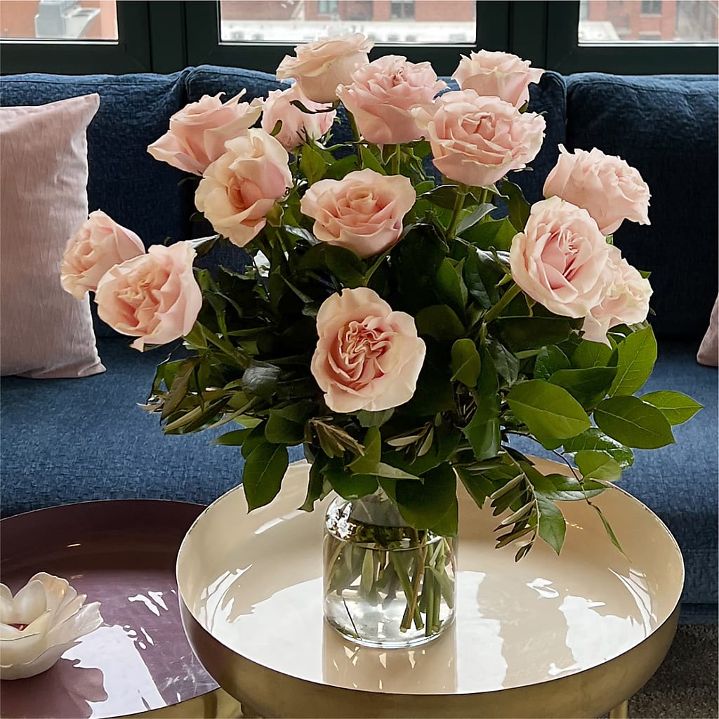 Long Stem Pink Rose Bouquet –  D Florals, Jacksonville FL