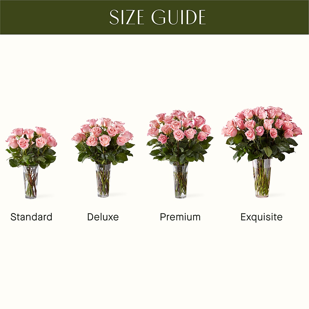 Long Stem Pink Rose Bouquet –  D Florals, Jacksonville FL