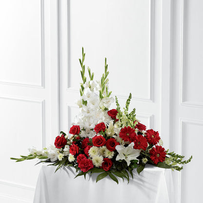 Crimson & White Arrangement –  D Florals, Jacksonville FL