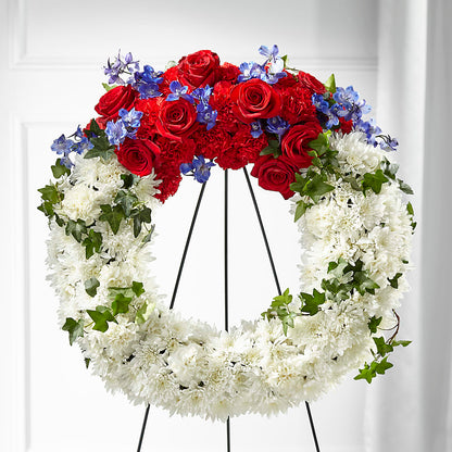Patriotic Passion Wreath –  D Florals, Jacksonville FL