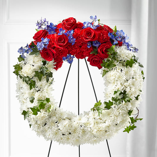 Patriotic Passion Wreath –  D Florals, Jacksonville FL
