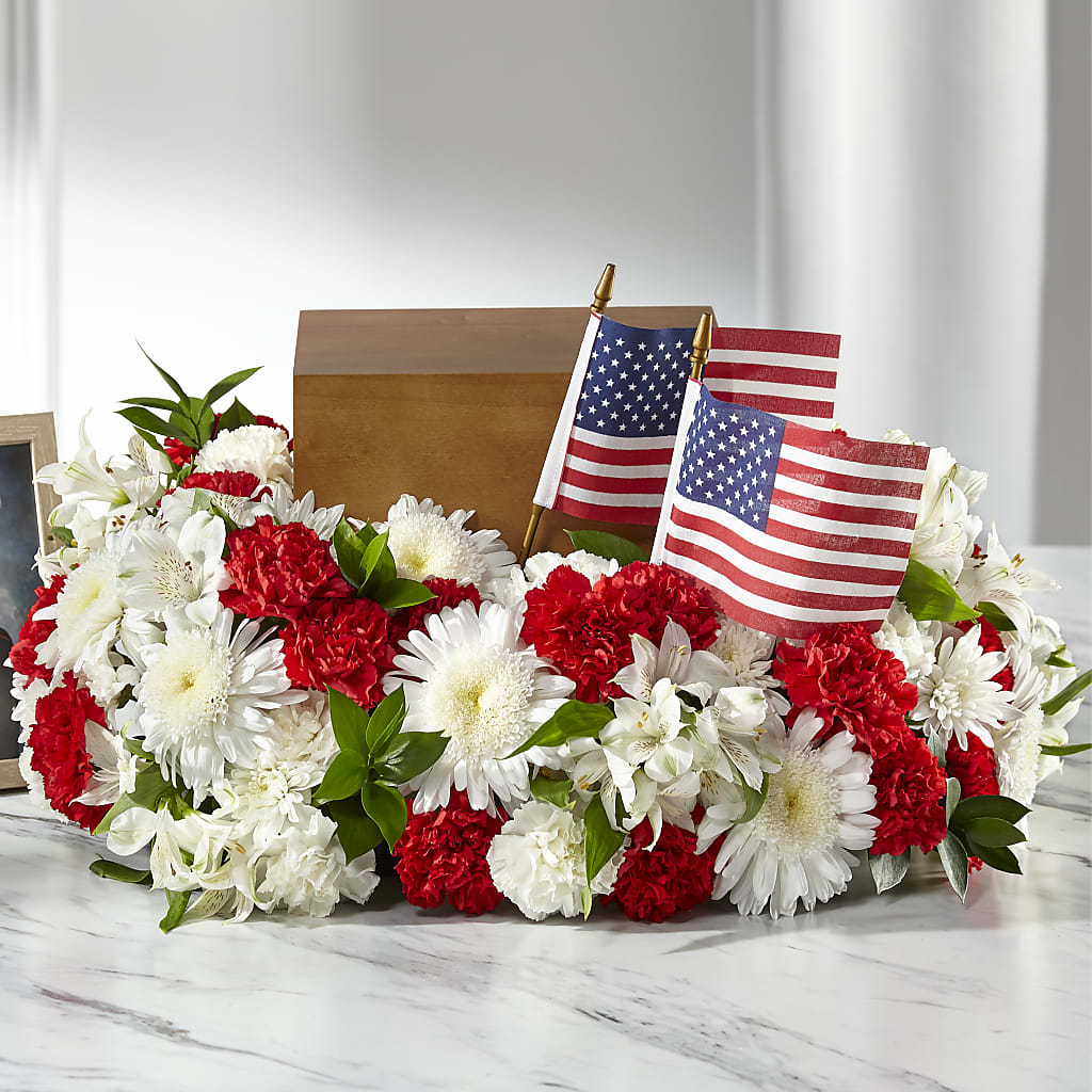 Spirit of Patriotism Cremation Adornment –  D Florals, Jacksonville FL
