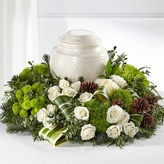 Precious Evergreen Cremation Adornment –  D Florals, Jacksonville FL
