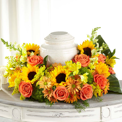 Faithful Sunflower Cremation Adornment –  D Florals, Jacksonville FL