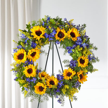 Bright Rays Wreath –  D Florals, Jacksonville FL