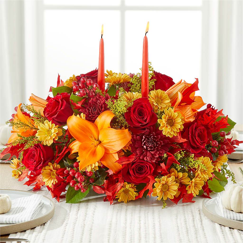 Autumn's Embrace Centerpiece –  D Florals, Jacksonville FL