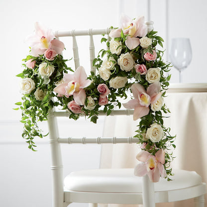 Orchid Rose Chair Décor –  D Florals, Jacksonville FL